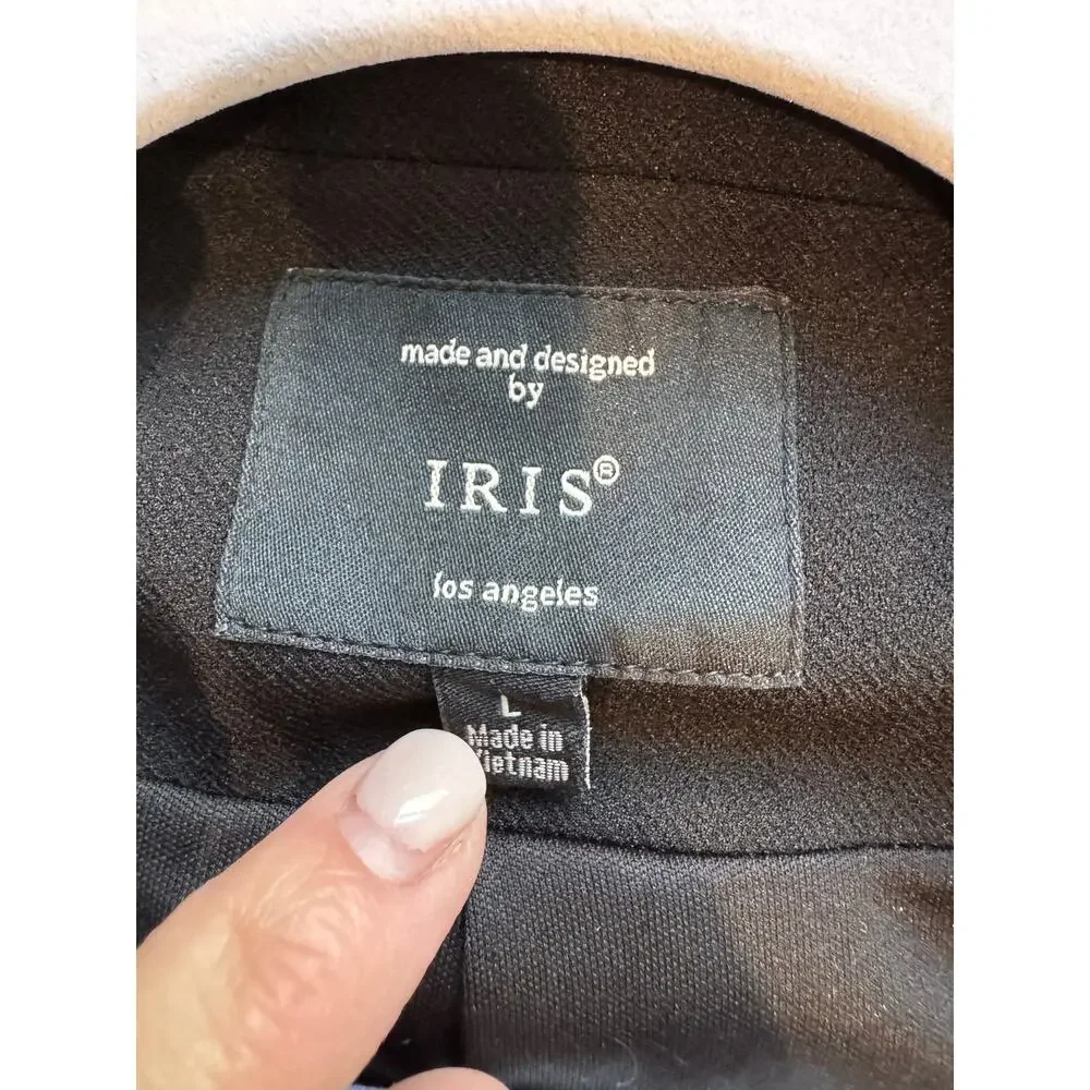 Iris Women’s Blazer Long‎ Sleeve Jacket Large Black Professional Work